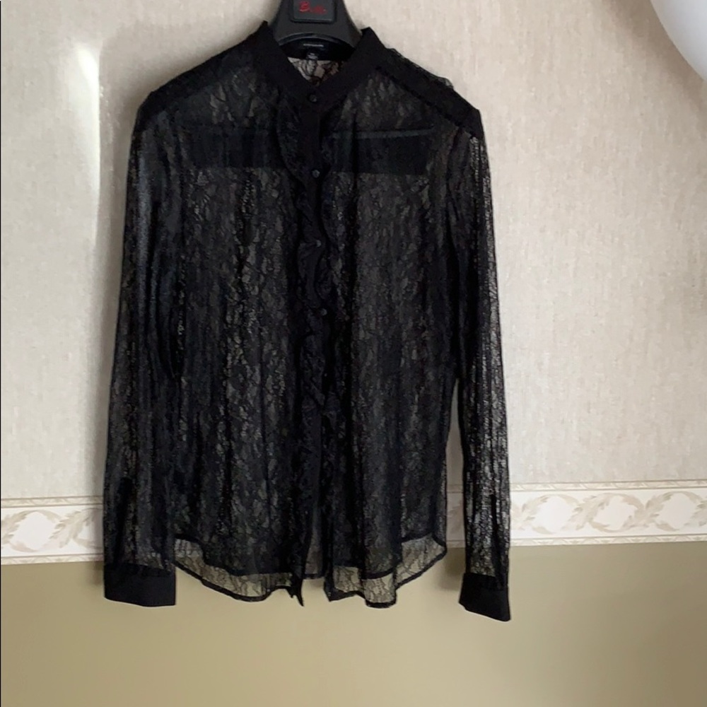 Black lace blouse